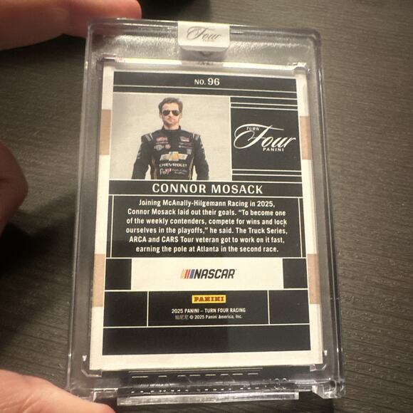 Connor Mosack 2025 Panini Turn Four NASCAR Silver Foil #55 NASCAR #16/25 - Picture 3 of 3